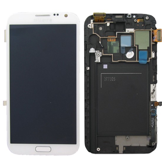 TOUCH+DISPLAY WITH FRAME SAMSUNG GALAXY NOTE 2 GT-N7105 5.5"WHITE TOUCH+DISPLAY WITH FRAME SAMSUNG GALAXY NOTE 2 GT-N7105 5.5"WHITE
